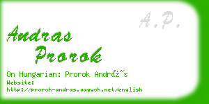 andras prorok business card